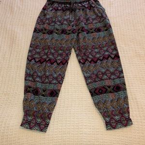 Colorful, baggy pants